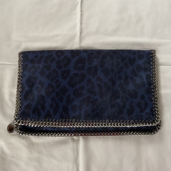 $1295 Stella McCartney blue and black Falabella animal clutch - Picture 1 of 5